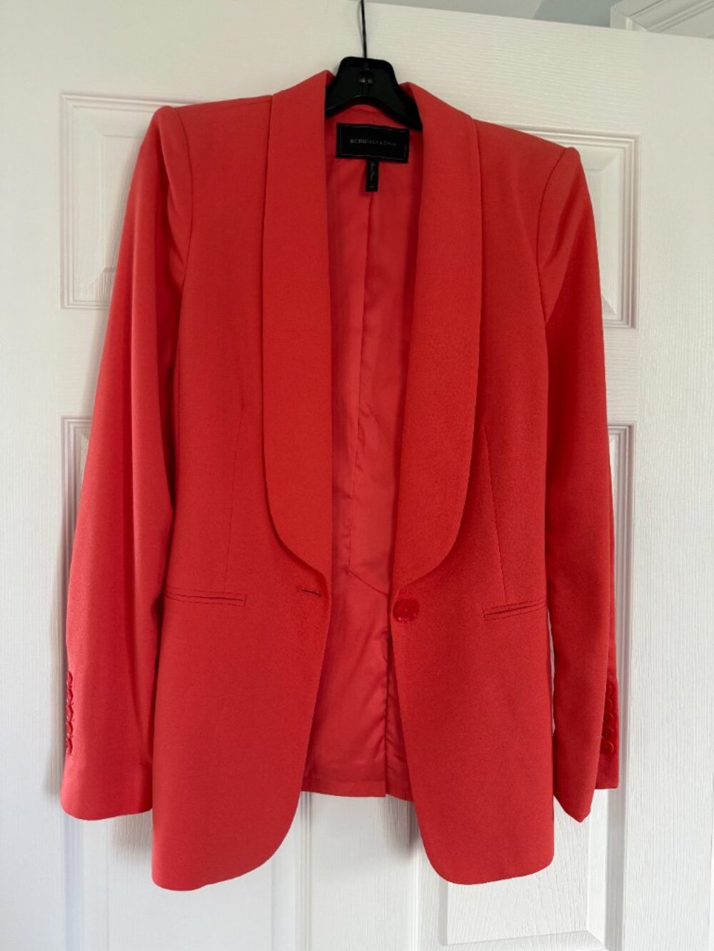 BCBG MAX AZRIA Bright Orange Blazer